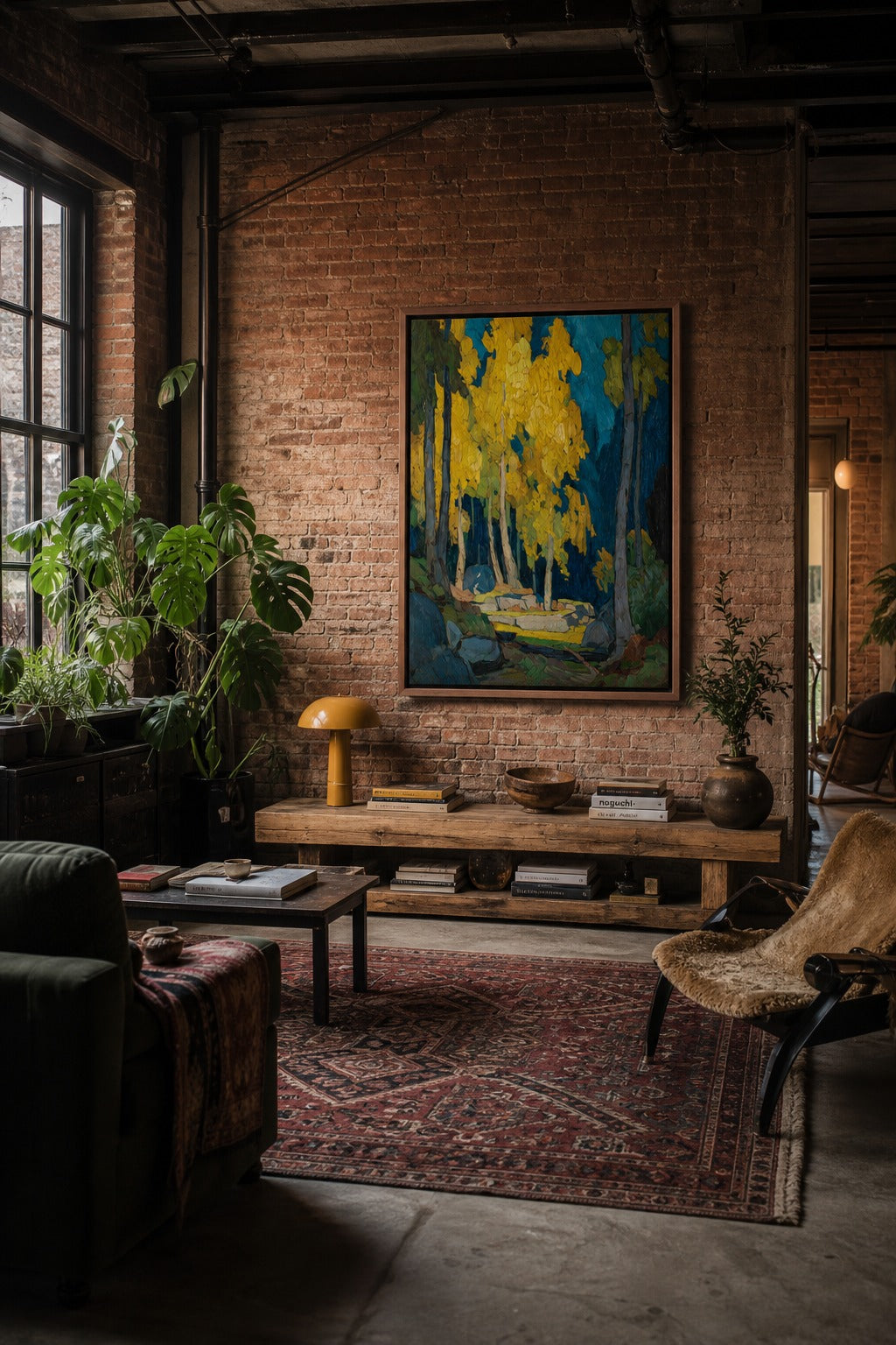 Aspen Gold art print displayed in a modern interior