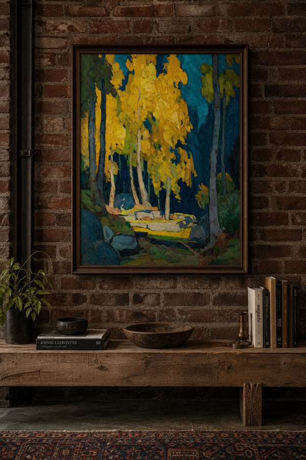 Aspen Gold art print on white background
