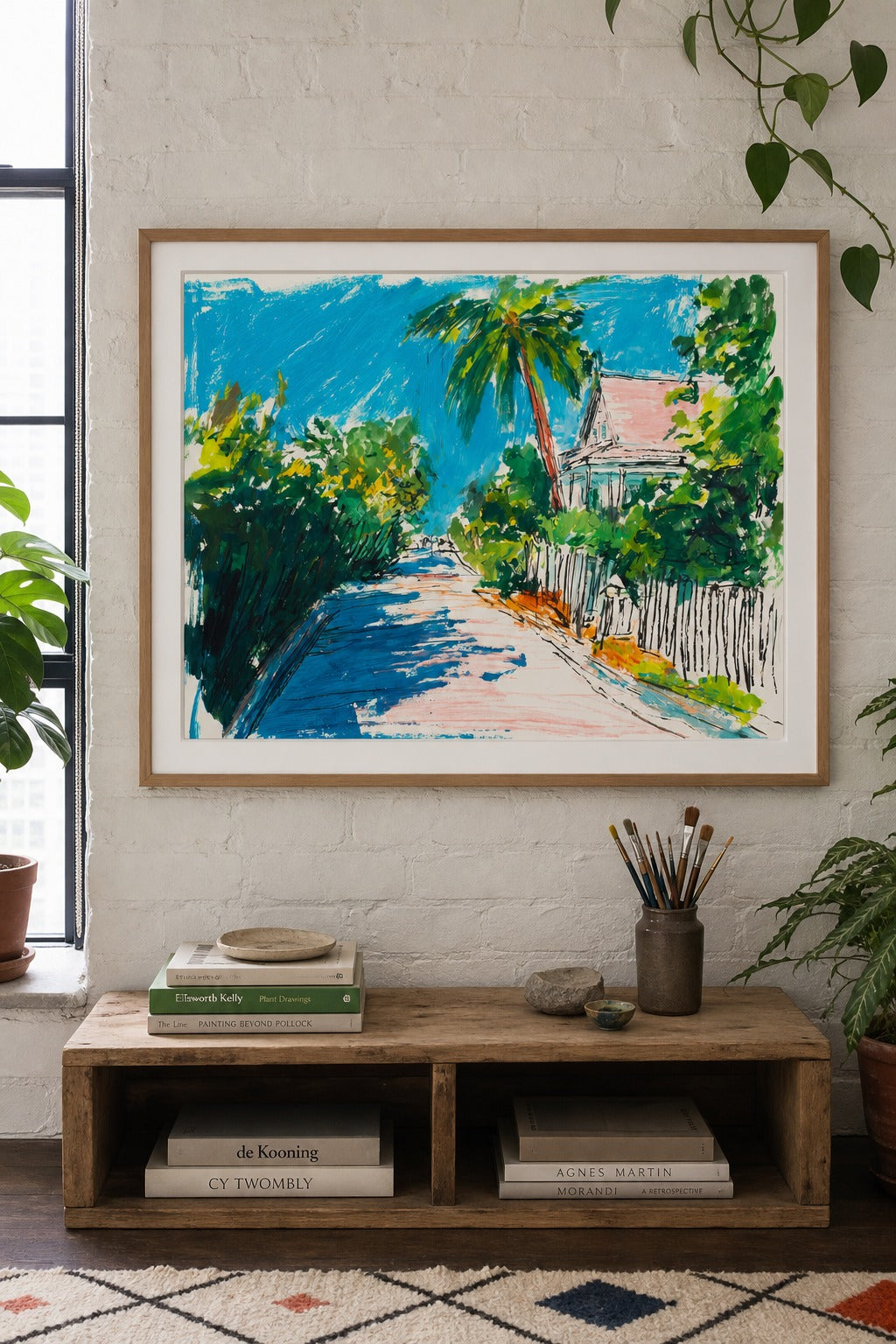 Back Lane art print on white background