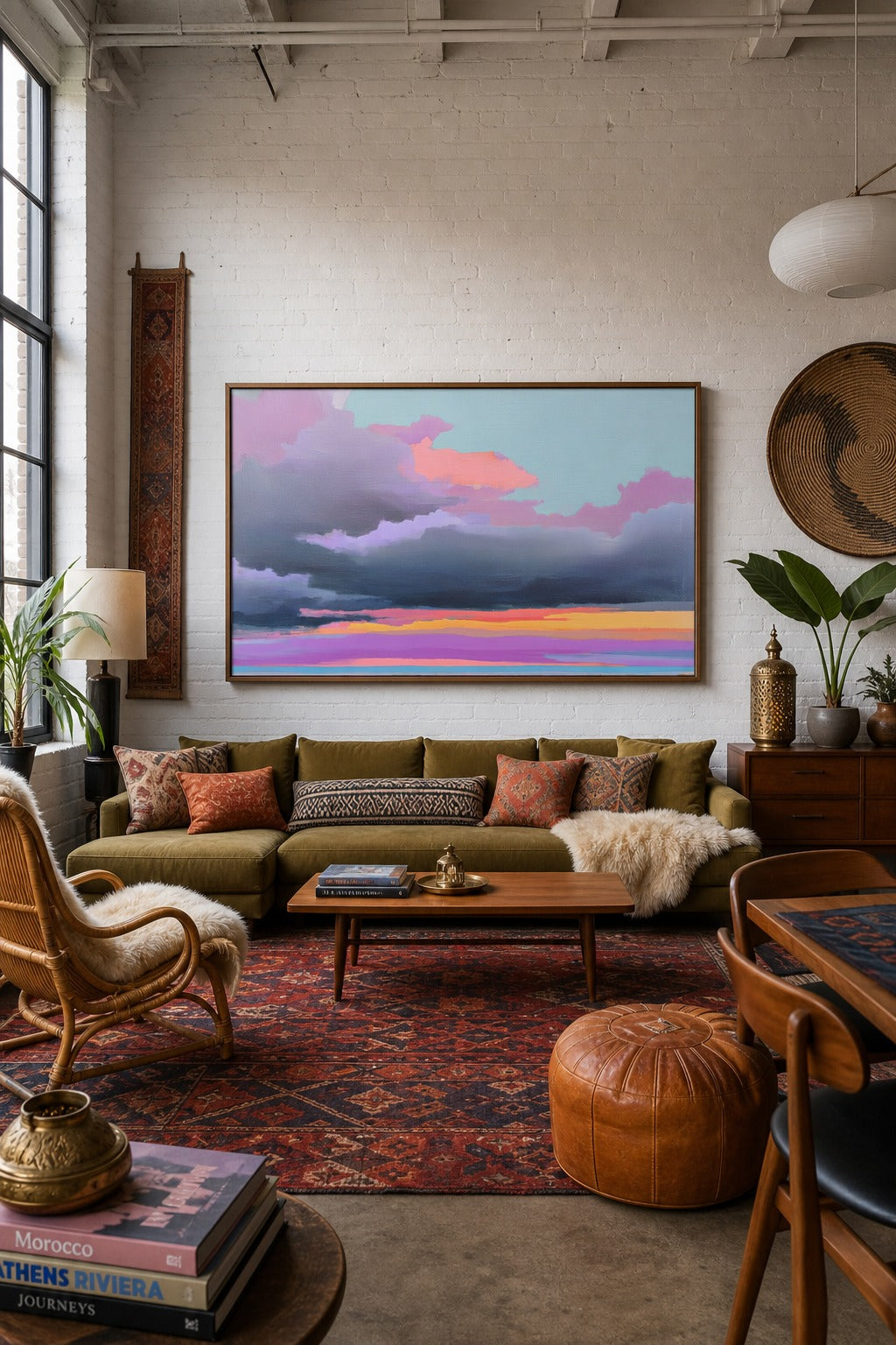Before the Break art print shown to scale on a wall