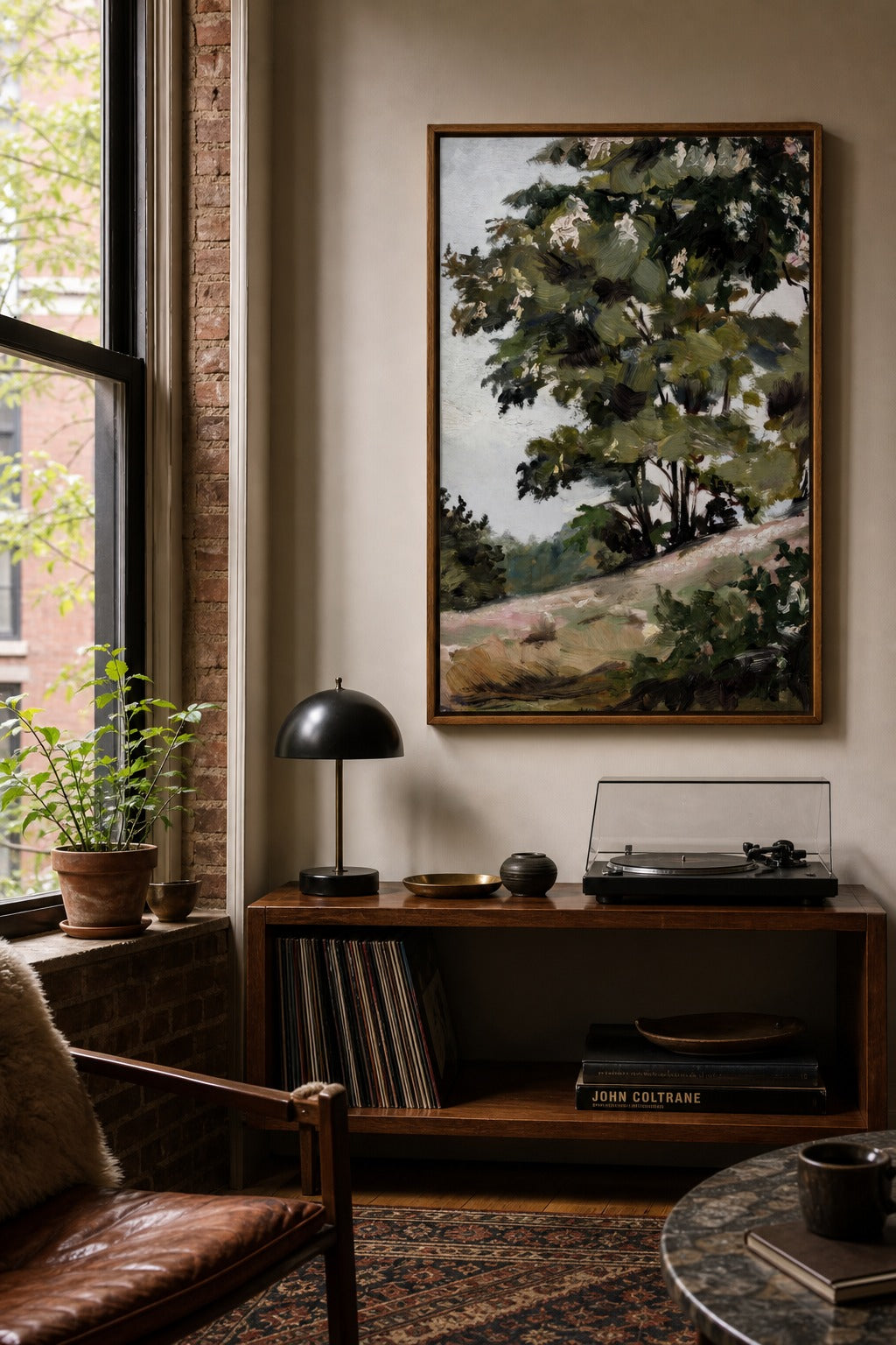 Blossom Hill art print, close-up detail view