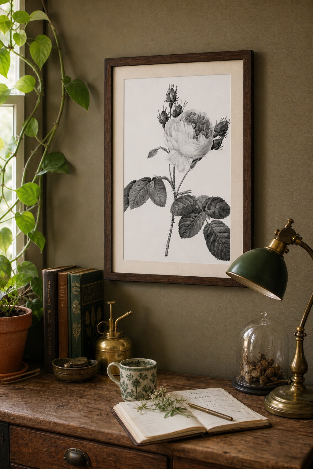 Briar art print, close-up detail view