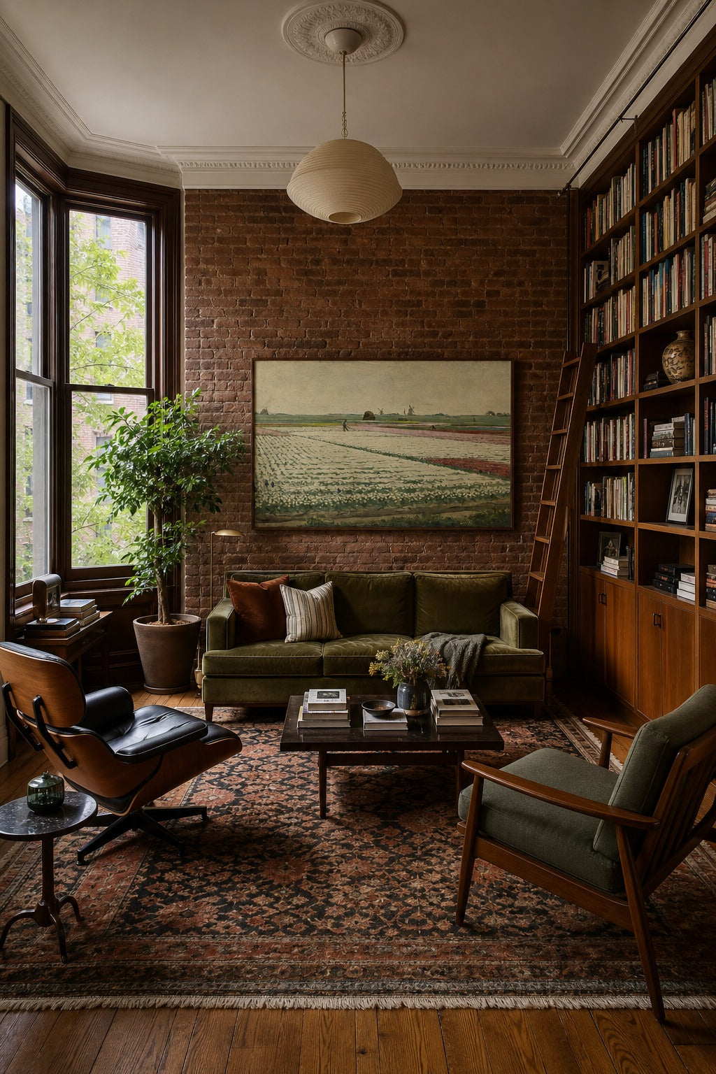 Bulb Season art print displayed in a modern interior