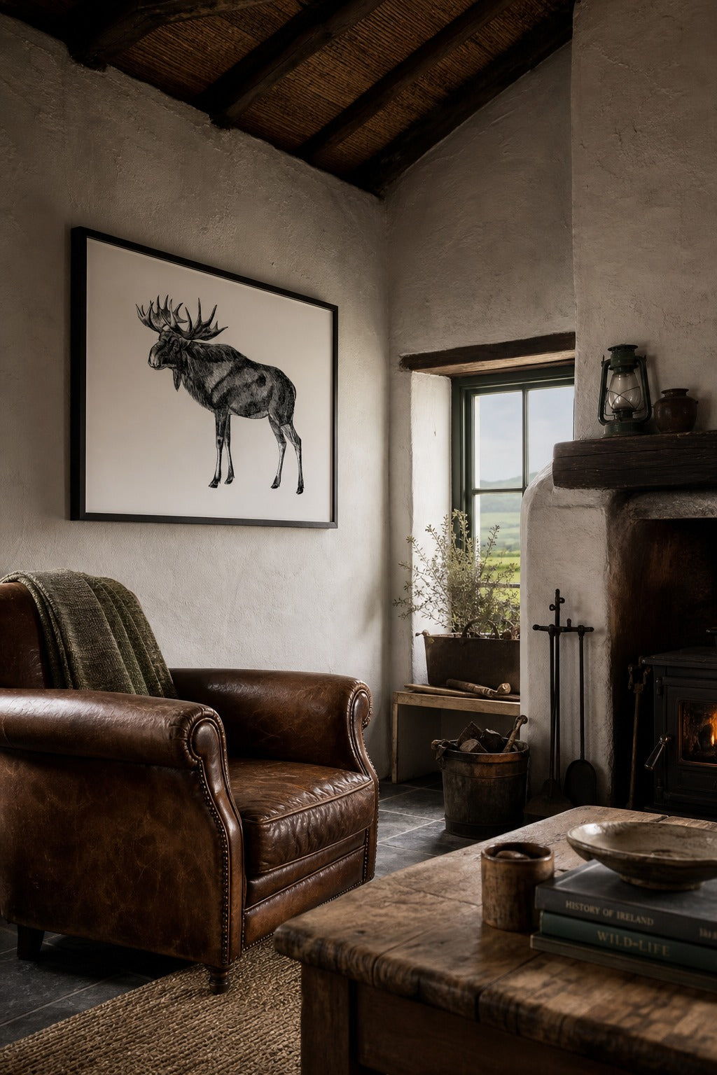 Bull Run art print, angled perspective view