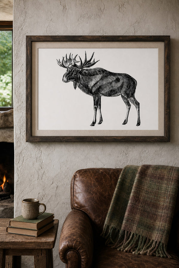 Bull Run art print on white background