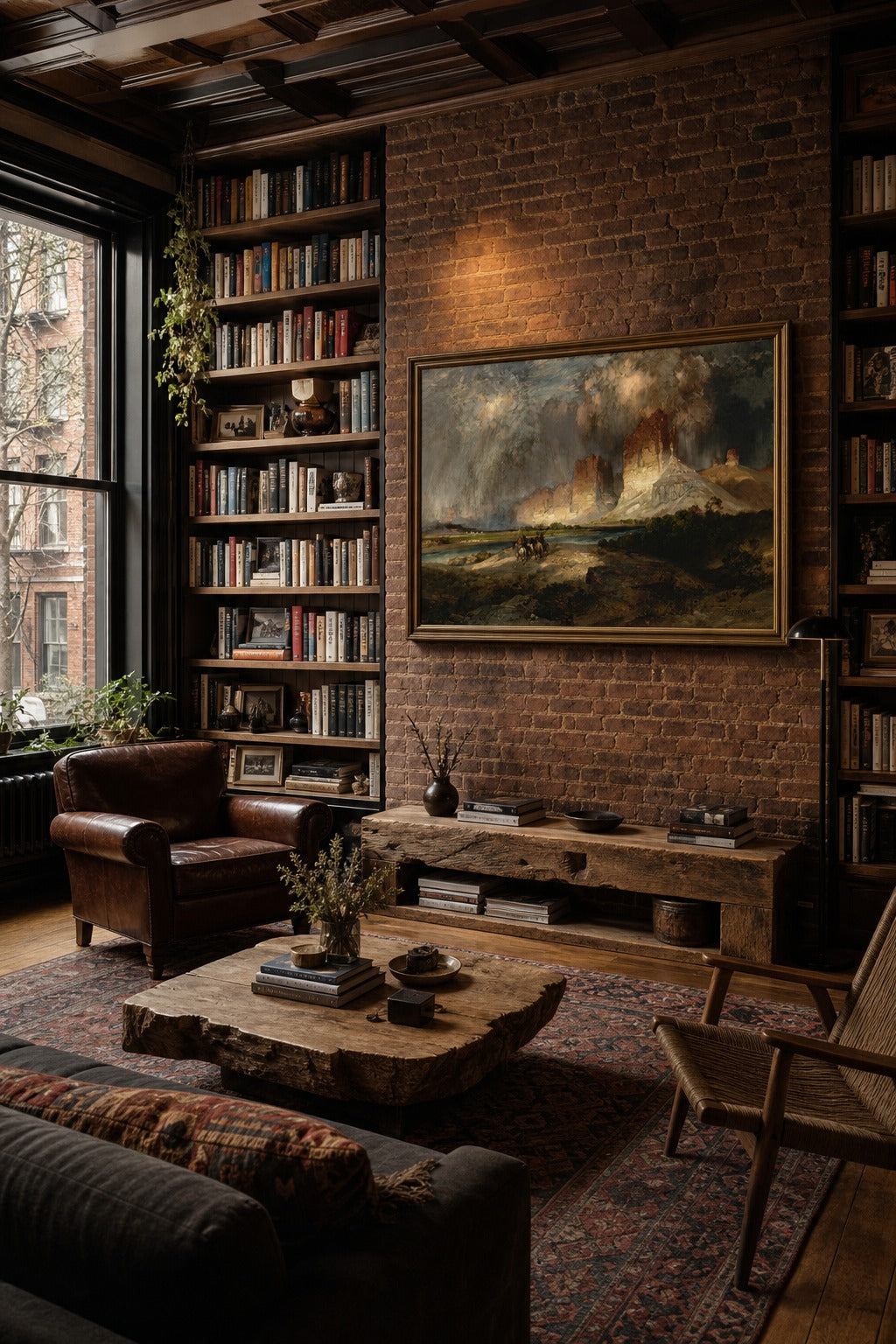 Canyon Storm art print displayed in a modern interior