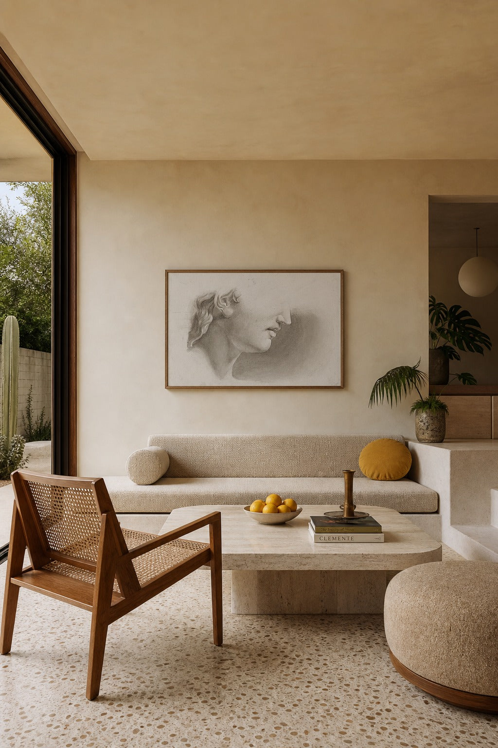 Cast Study art print displayed in a modern interior