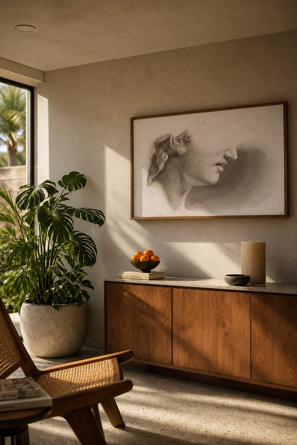 Cast Study art print, angled perspective view