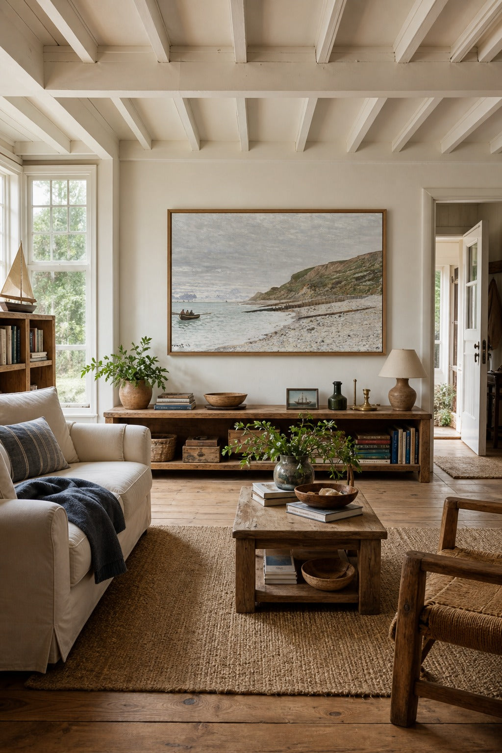 Channel Morning art print displayed in a modern interior