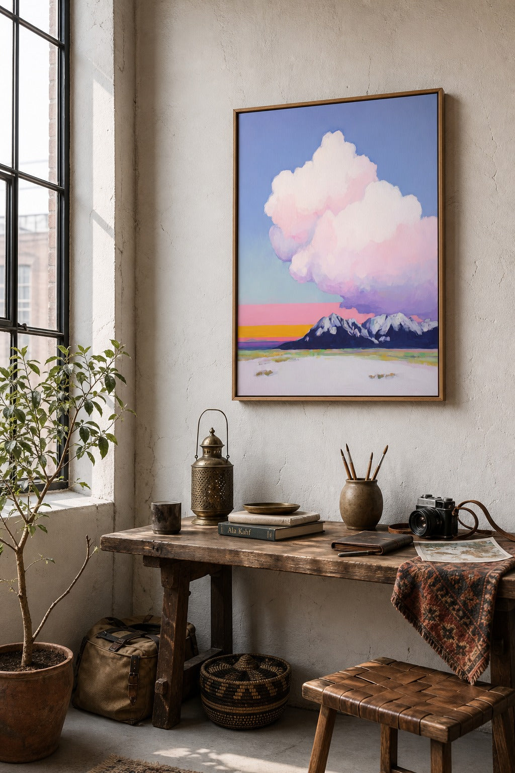 Cloud Cover art print, close-up detail view