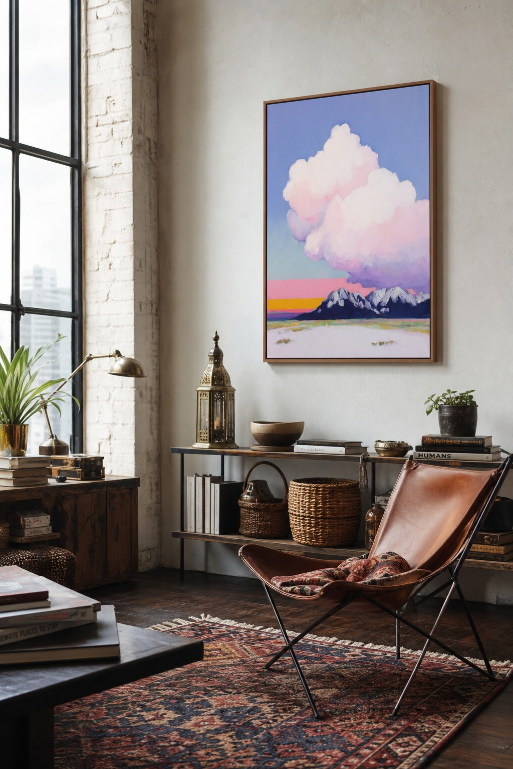 Cloud Cover art print, angled perspective view