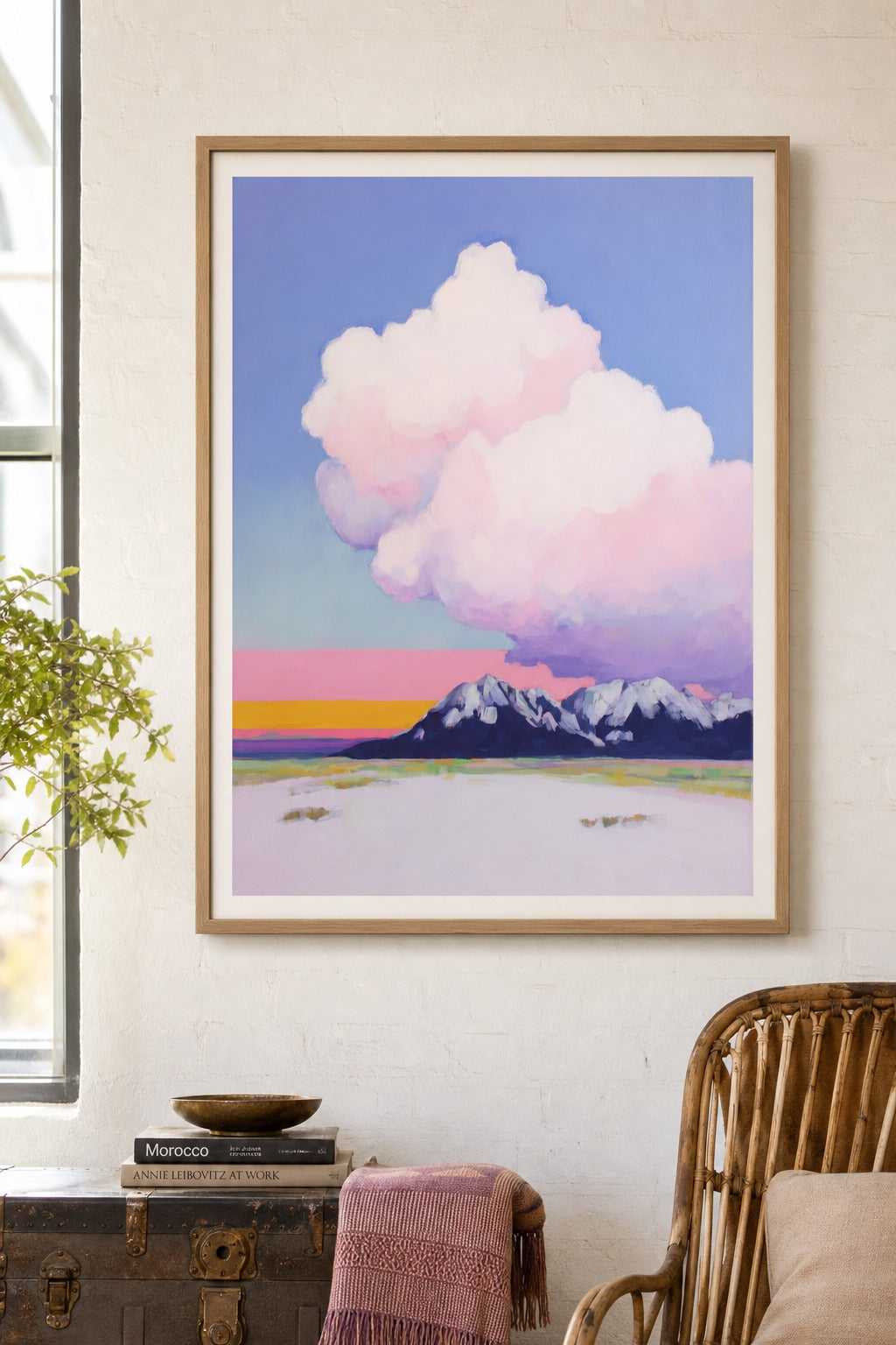 Cloud Cover art print on white background