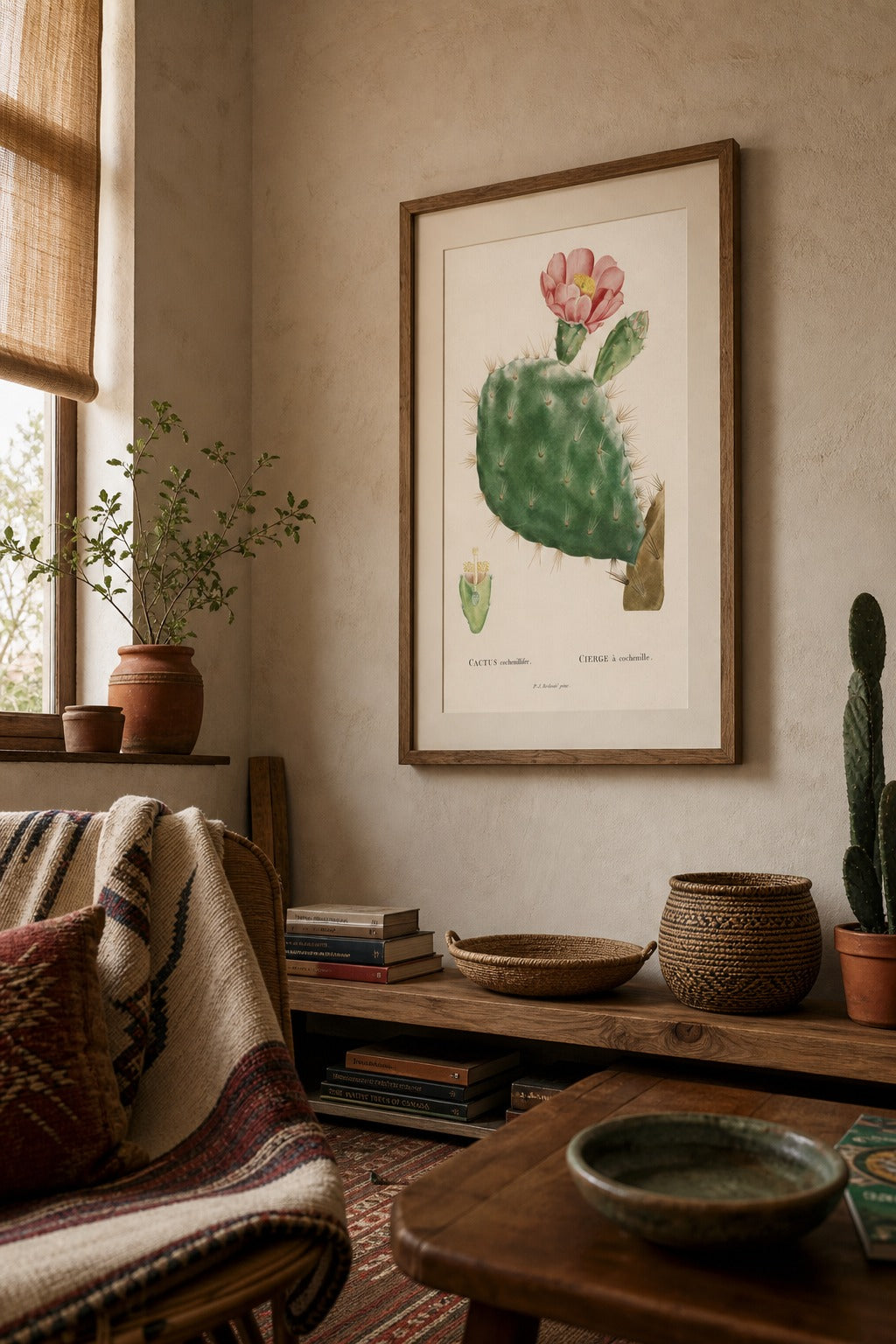 Cochenille art print, angled perspective view