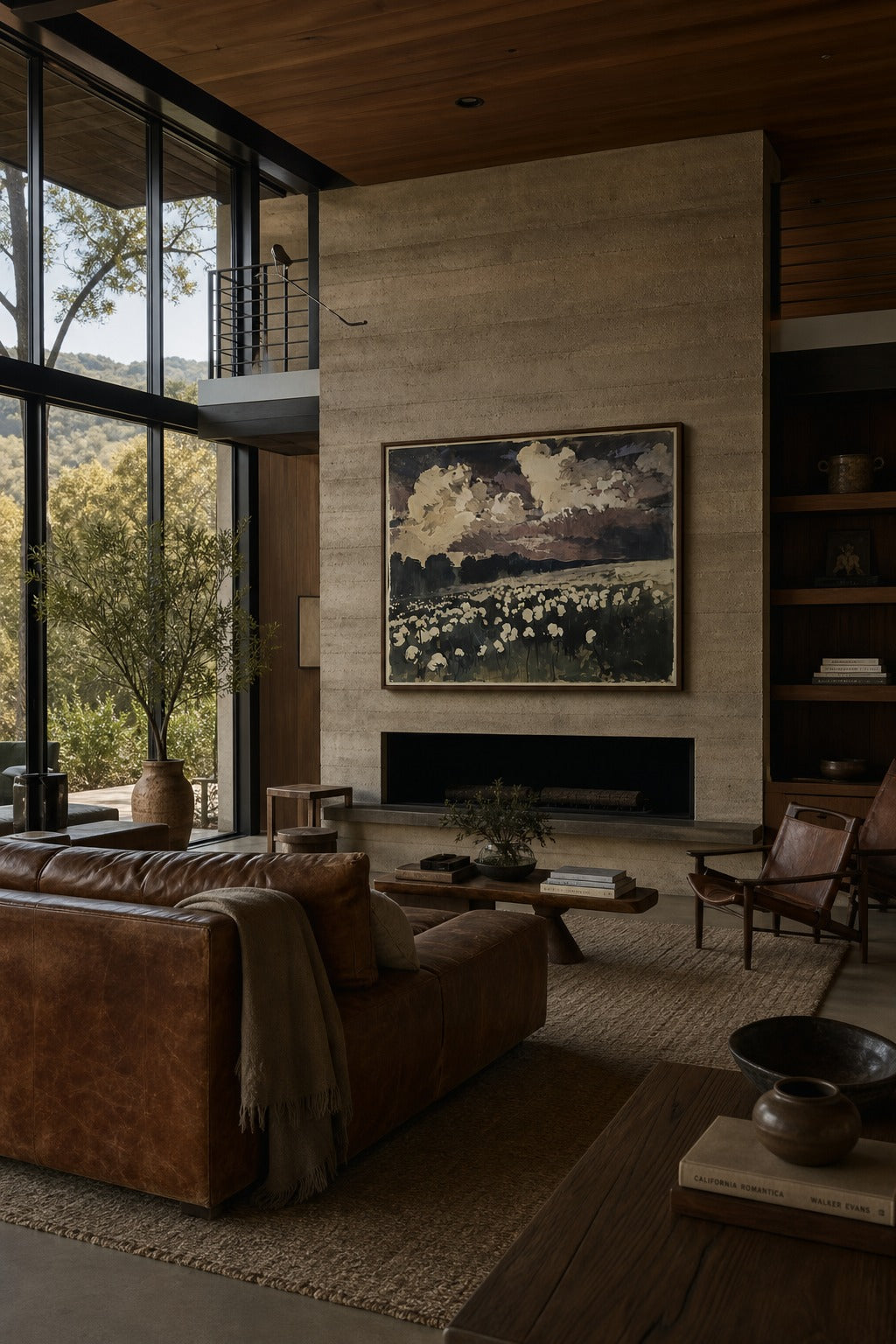 Cotton Storm art print displayed in a modern interior