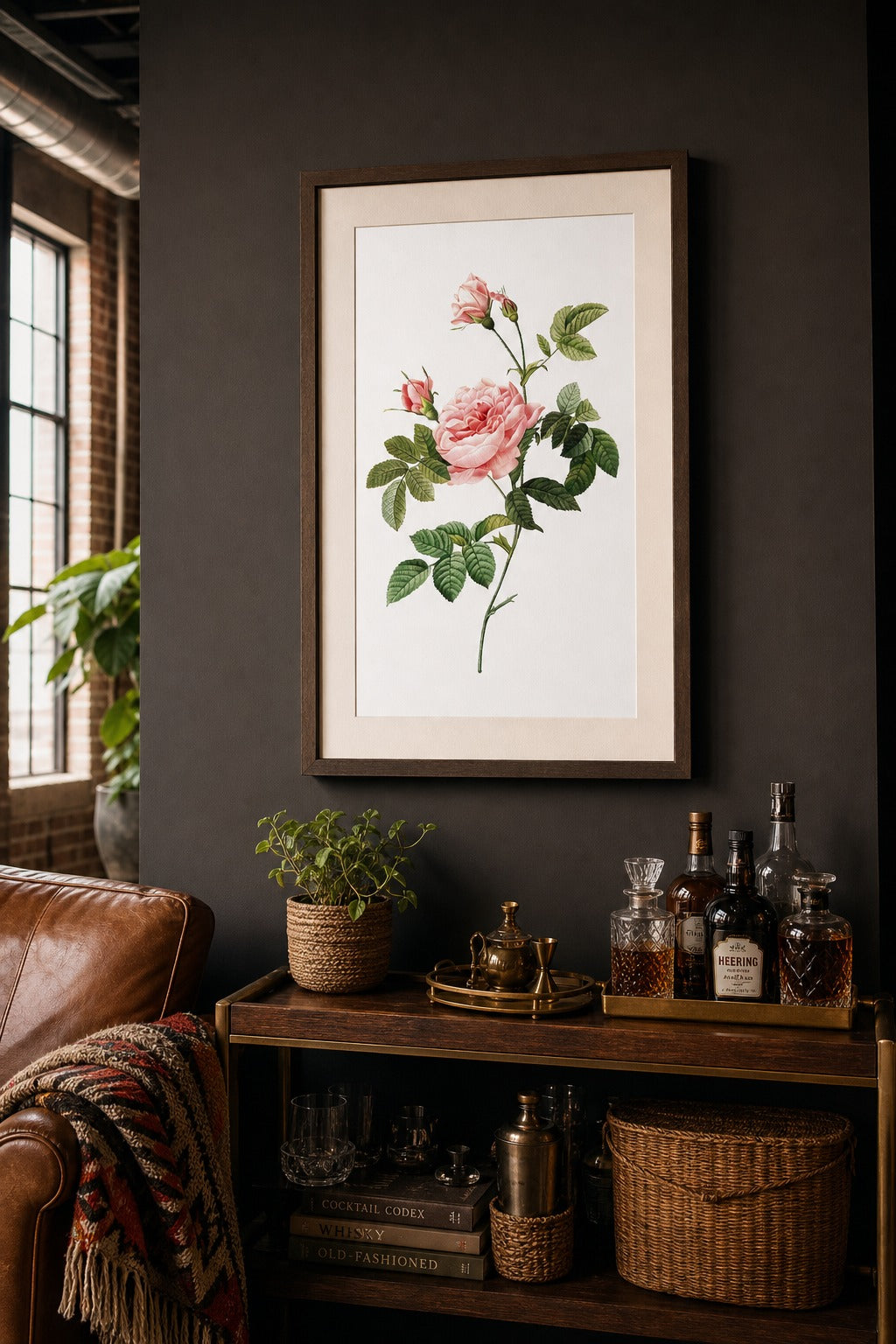 Cowslip Rose art print, close-up detail view