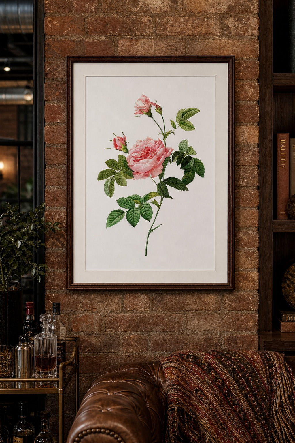 Cowslip Rose art print on white background