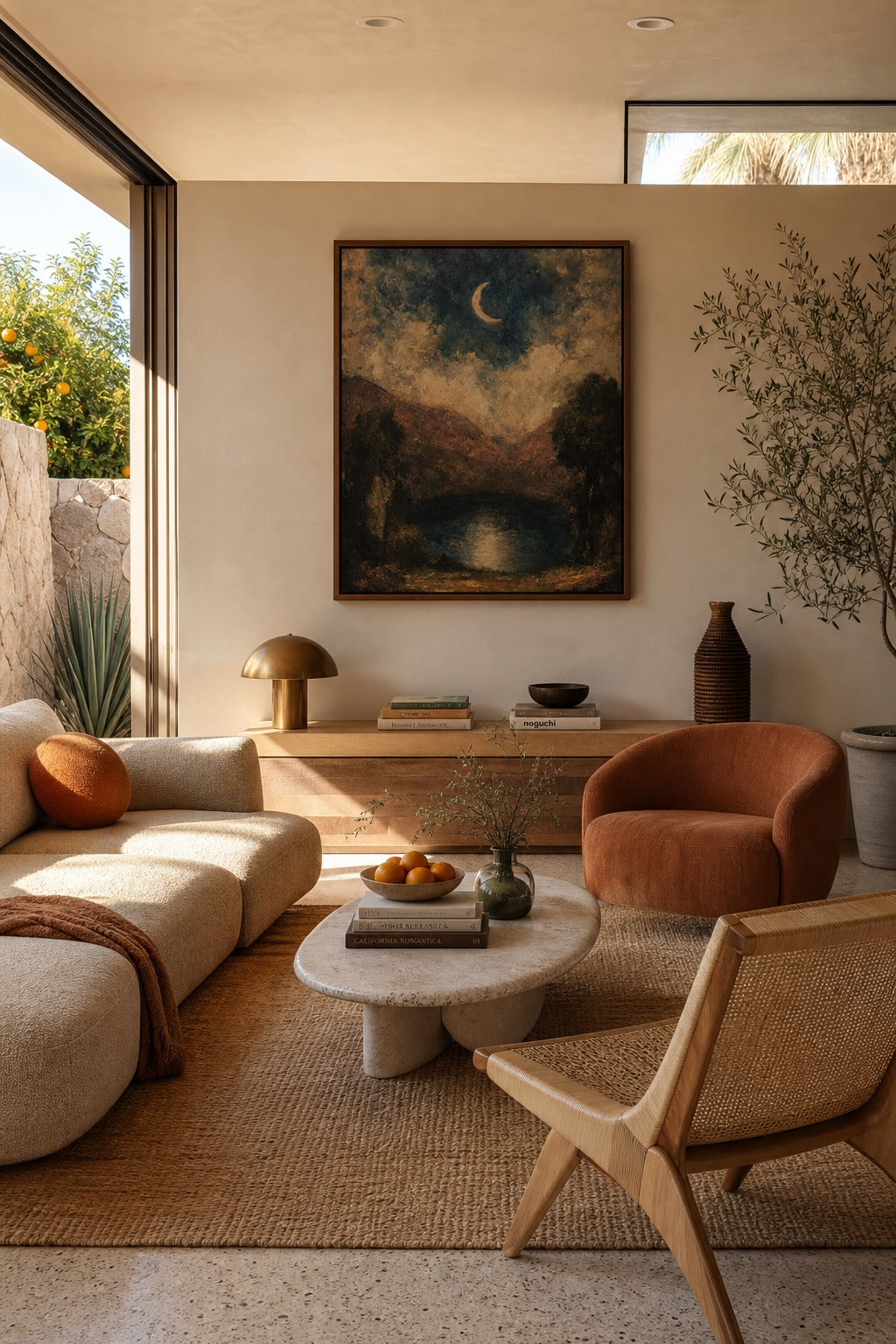 Crescent Watch art print displayed in a modern interior