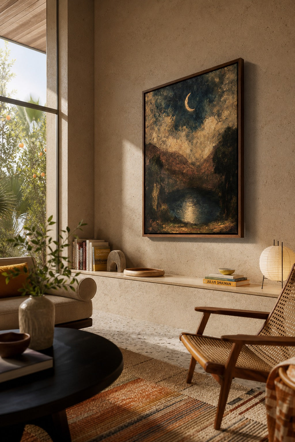 Crescent Watch art print, angled perspective view