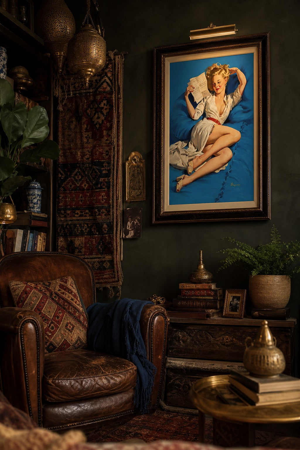 Dear Paulie art print, angled perspective view