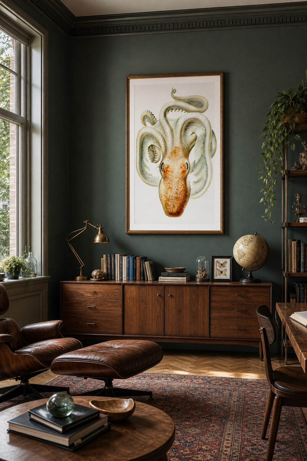 Deep Eight art print shown to scale on a wall