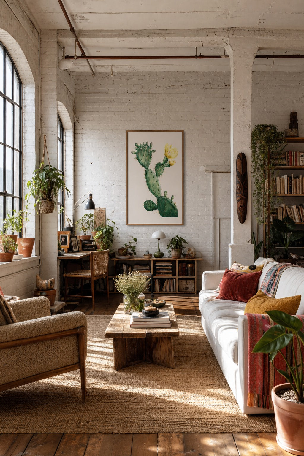 Desert Bloom art print displayed in a modern interior