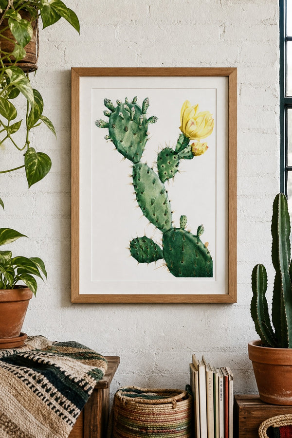Desert Bloom art print on white background