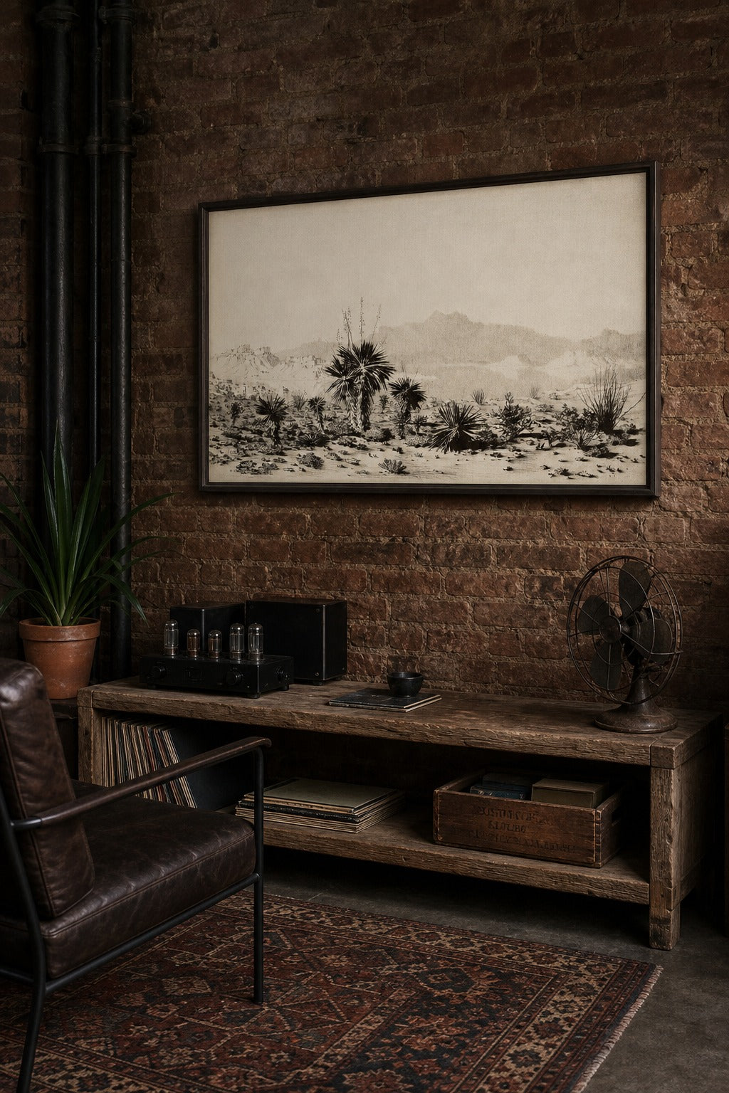 Desert Plains art print, close-up detail view