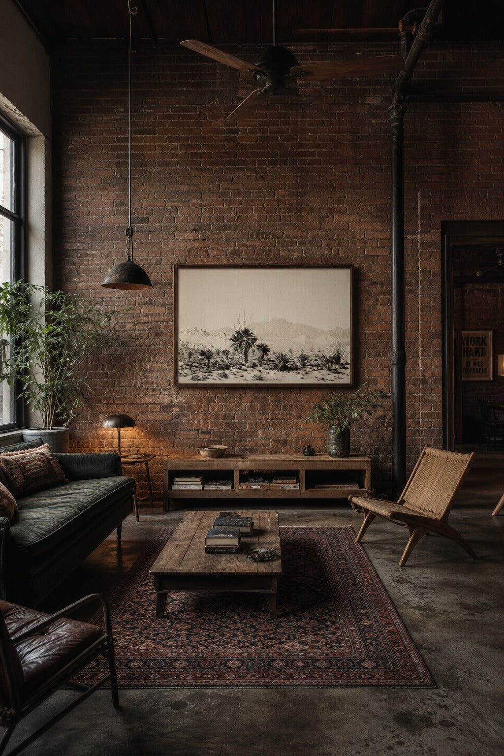 Desert Plains art print displayed in a modern interior