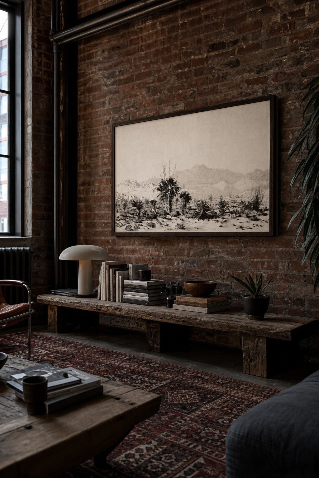 Desert Plains art print, angled perspective view