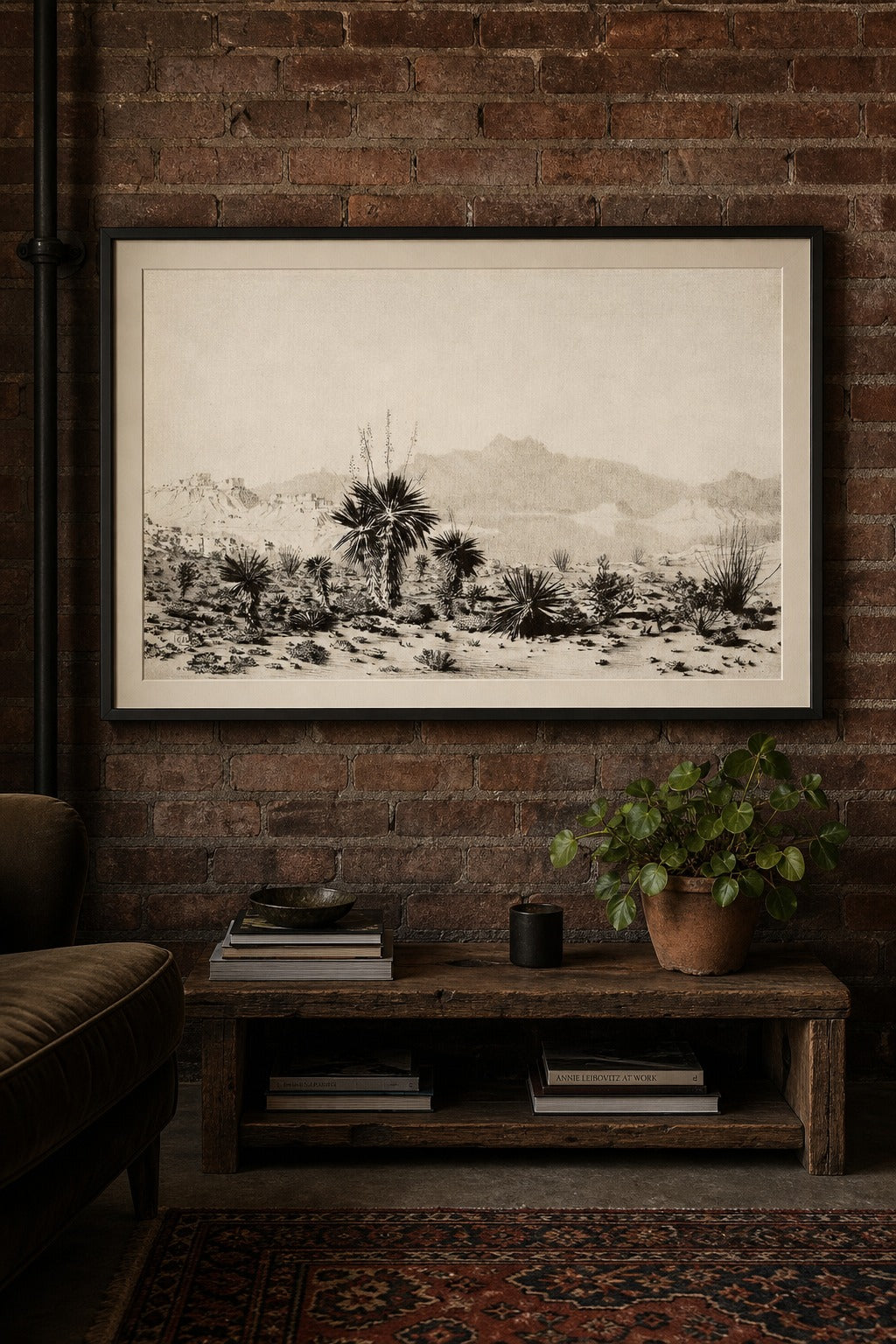 Desert Plains art print on white background