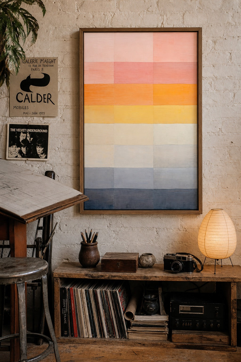 Dusk Gradient art print, close-up detail view