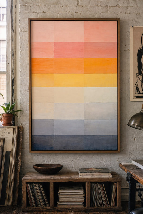 Dusk Gradient art print on white background