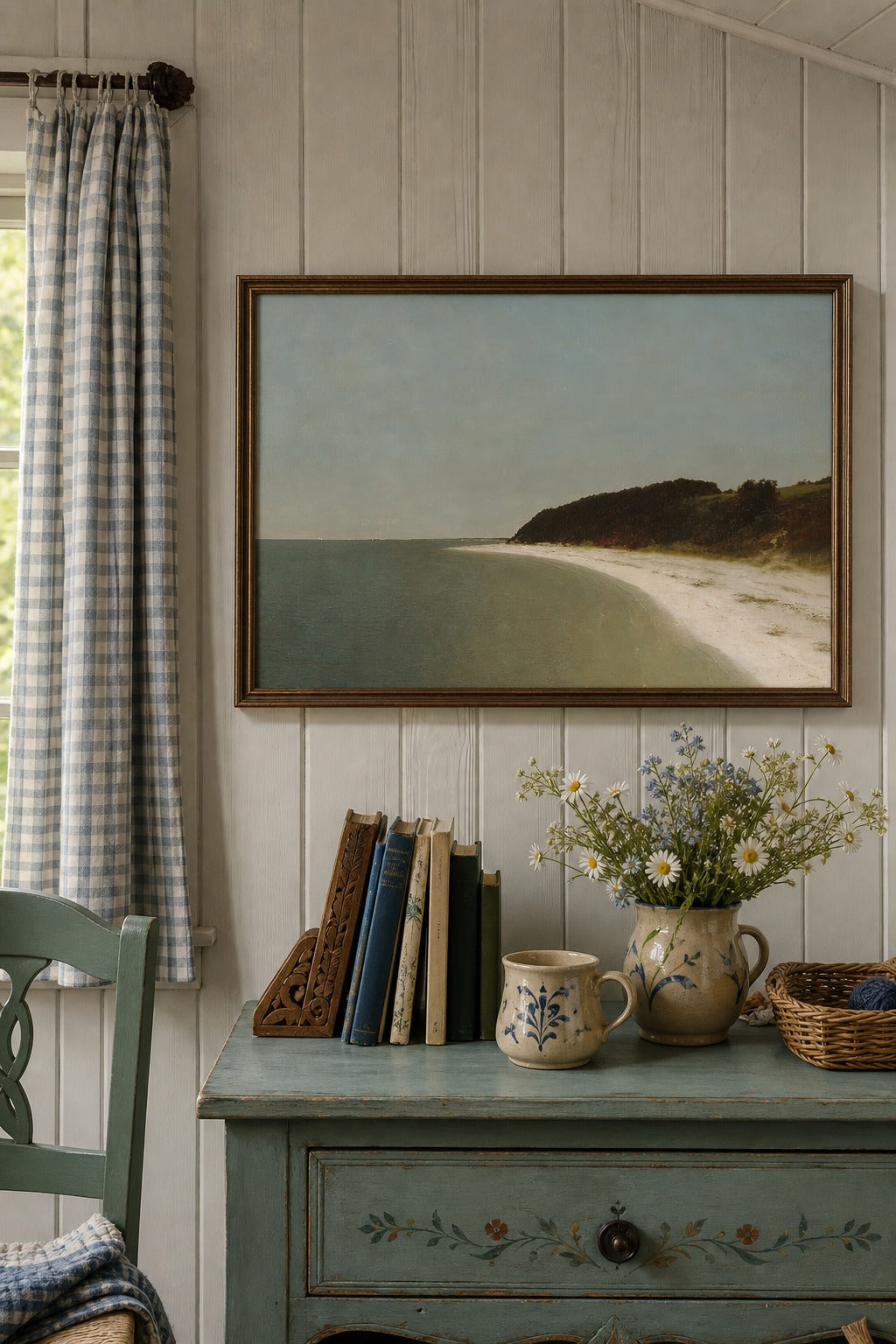 Eaton's Neck art print, close-up detail view
