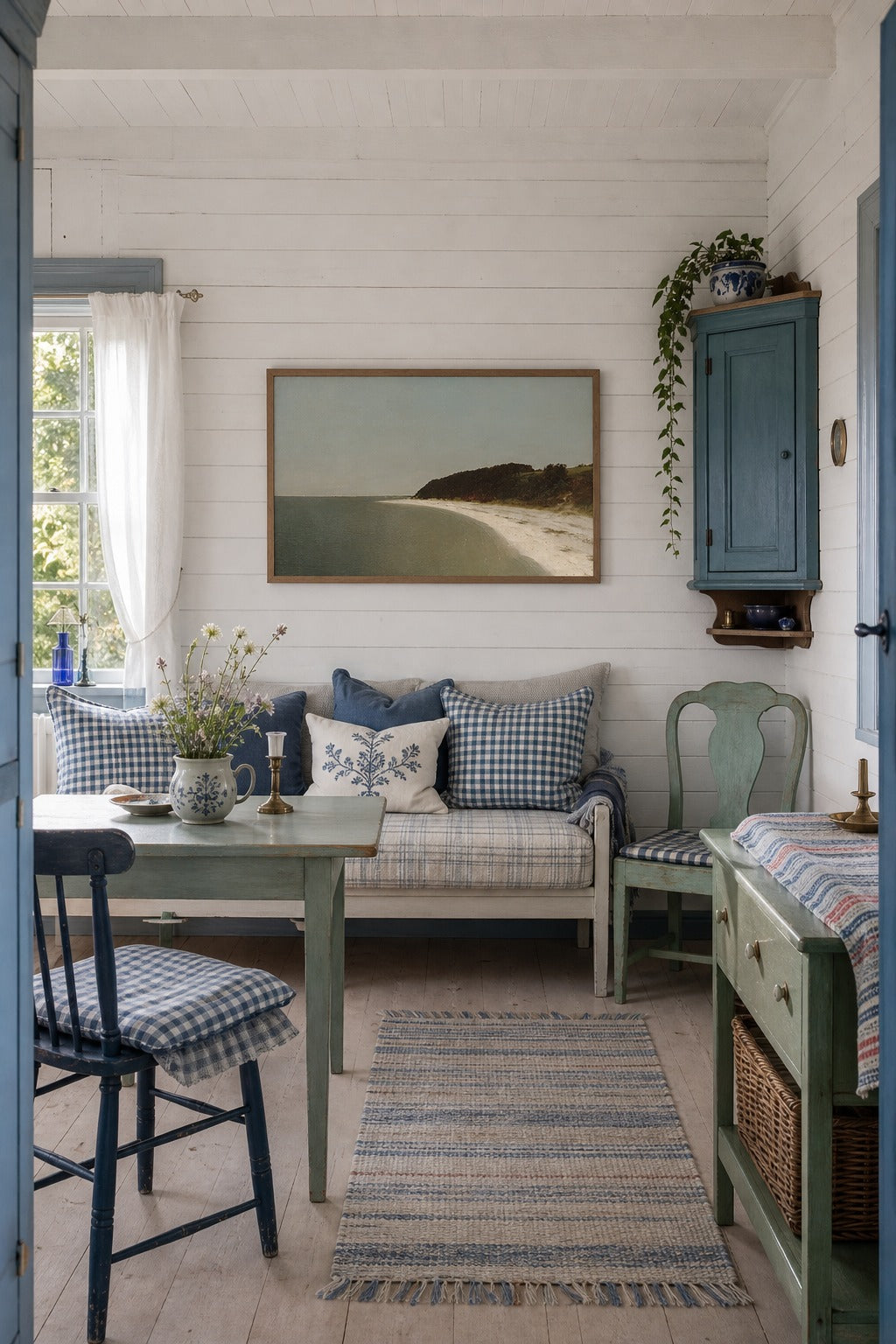 Eaton's Neck art print displayed in a modern interior