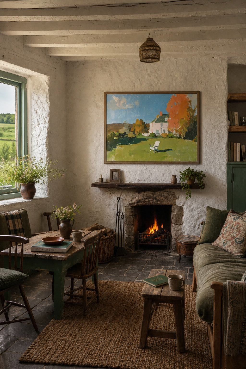 Empty Season art print displayed in a modern interior
