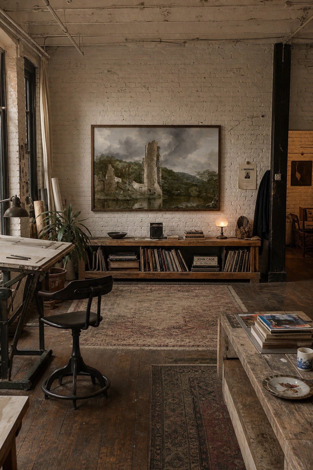Fallen Keep art print displayed in a modern interior