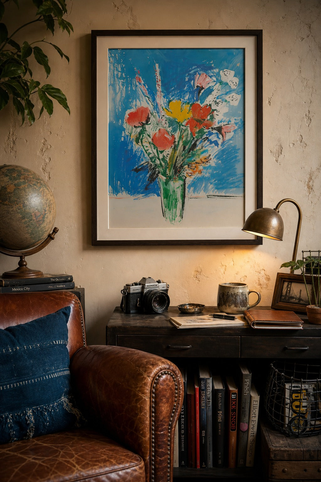 Full Bloom art print, close-up detail view