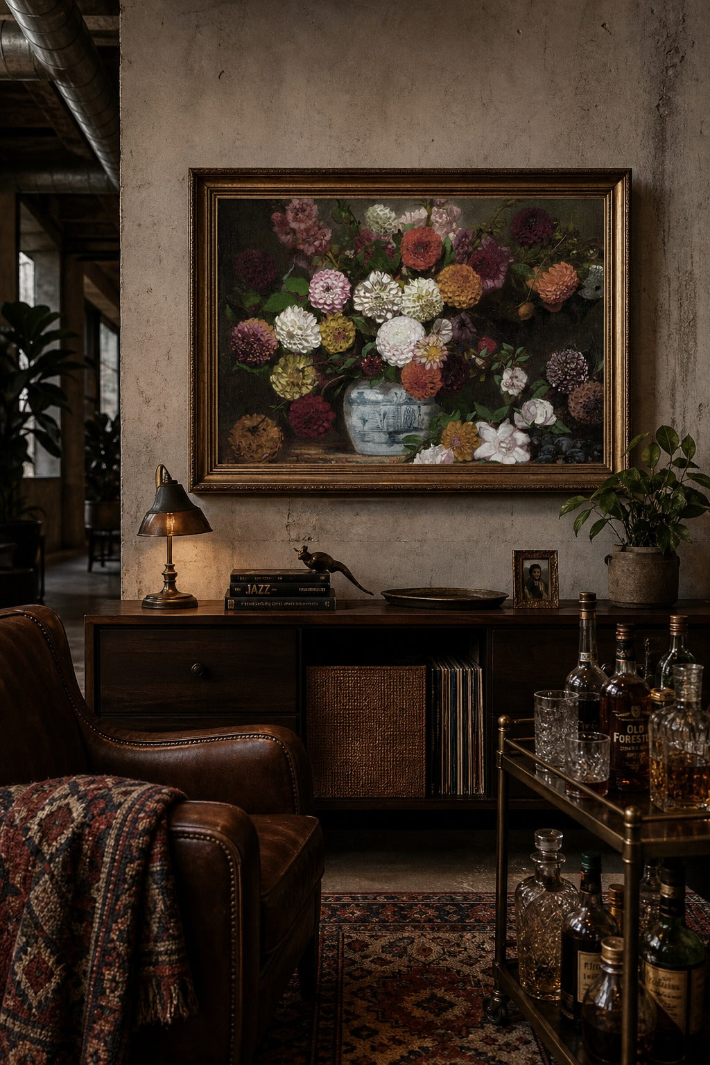 Full Bloom art print, close-up detail view
