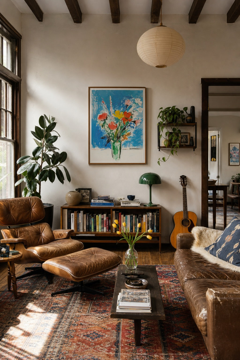 Full Bloom art print displayed in a modern interior
