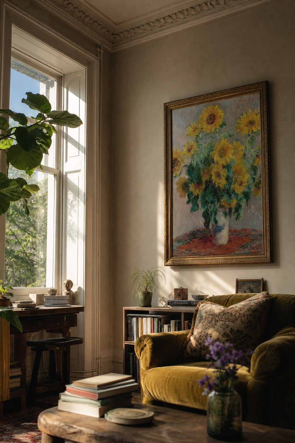 Full Bloom art print, angled perspective view