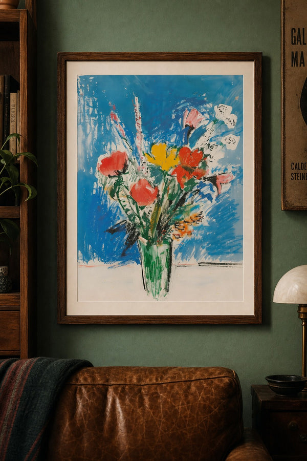 Full Bloom art print on white background