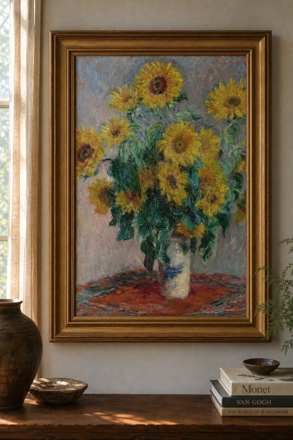 Full Bloom art print on white background