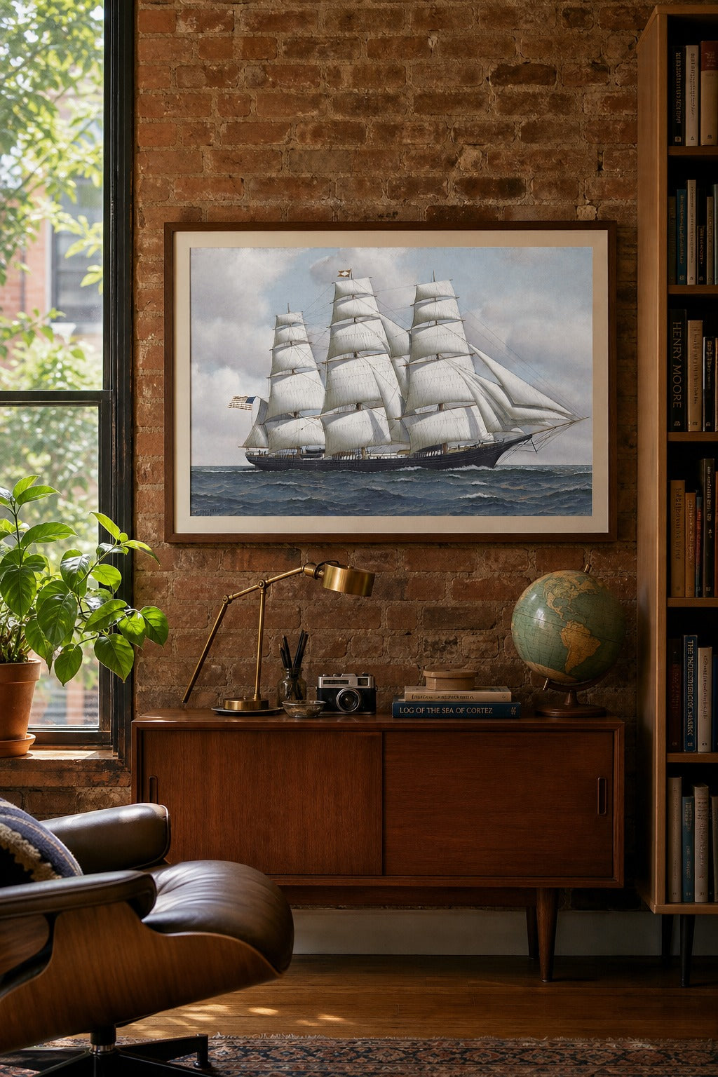 Full Sail art print, close-up detail view