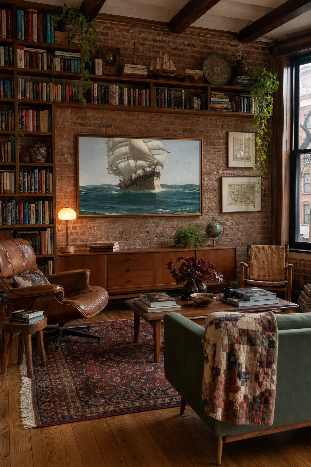 Full Sail art print displayed in a modern interior