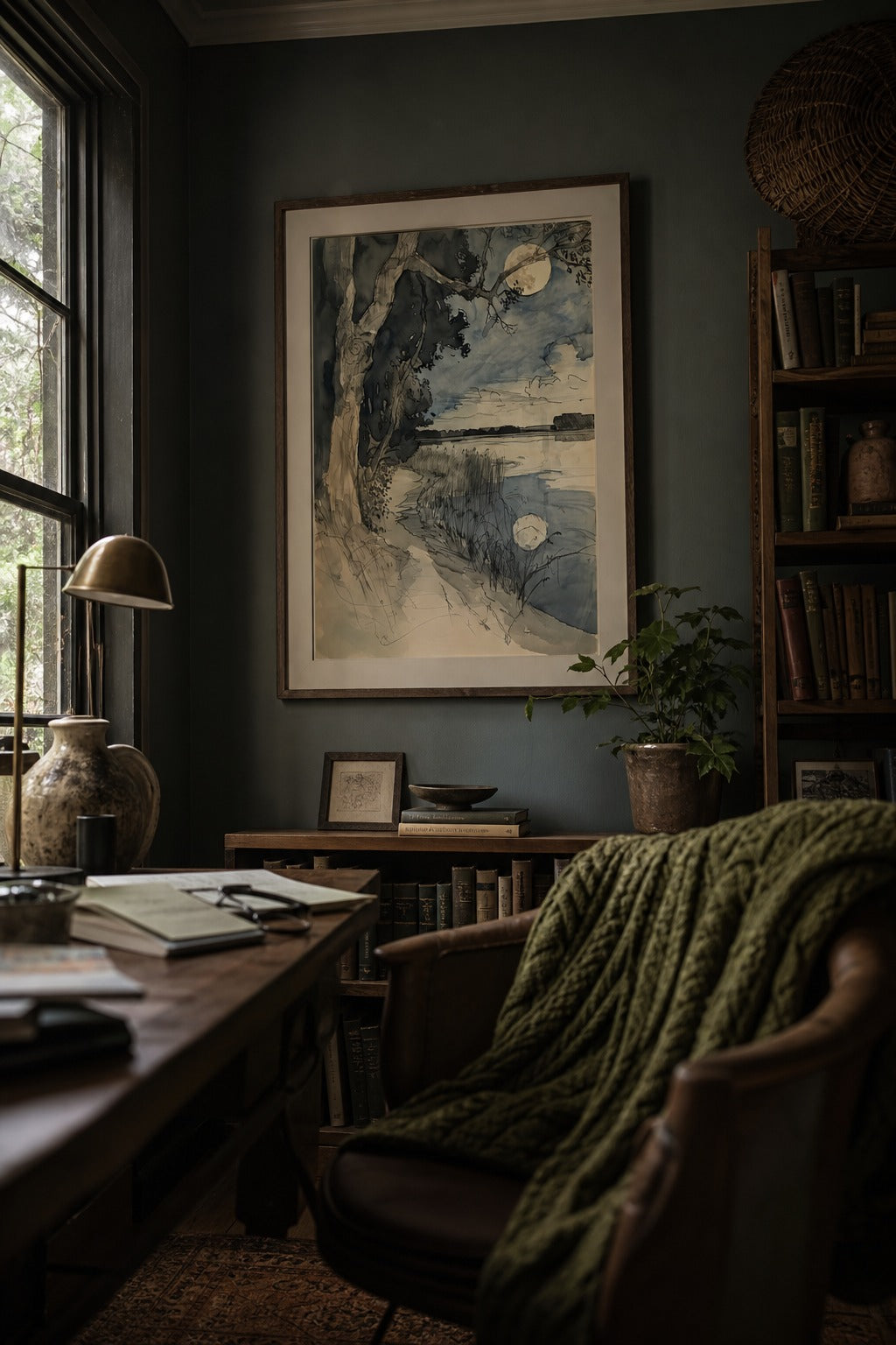 Full Tide art print, angled perspective view