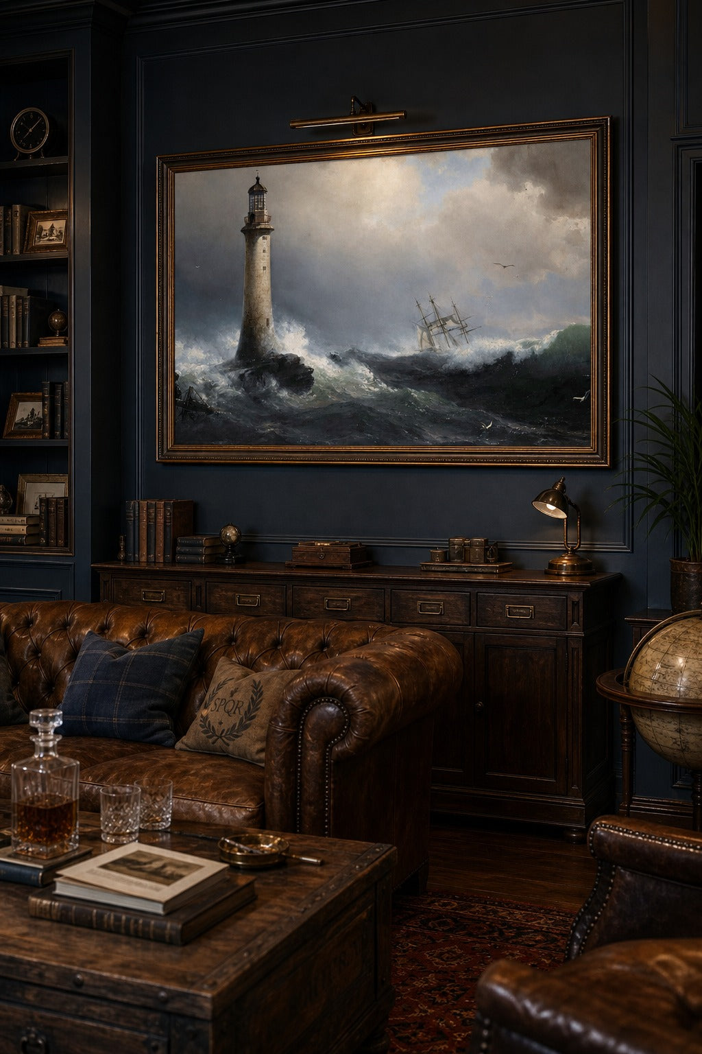 Gale Watch art print shown to scale on a wall