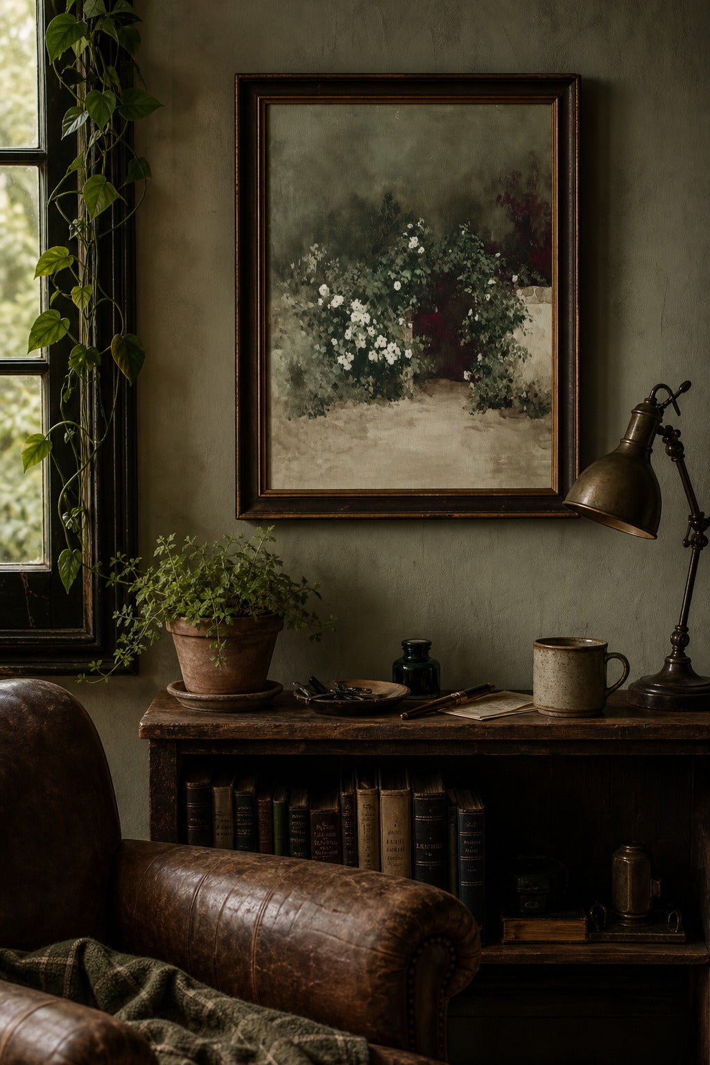 Garden Gate art print, close-up detail view