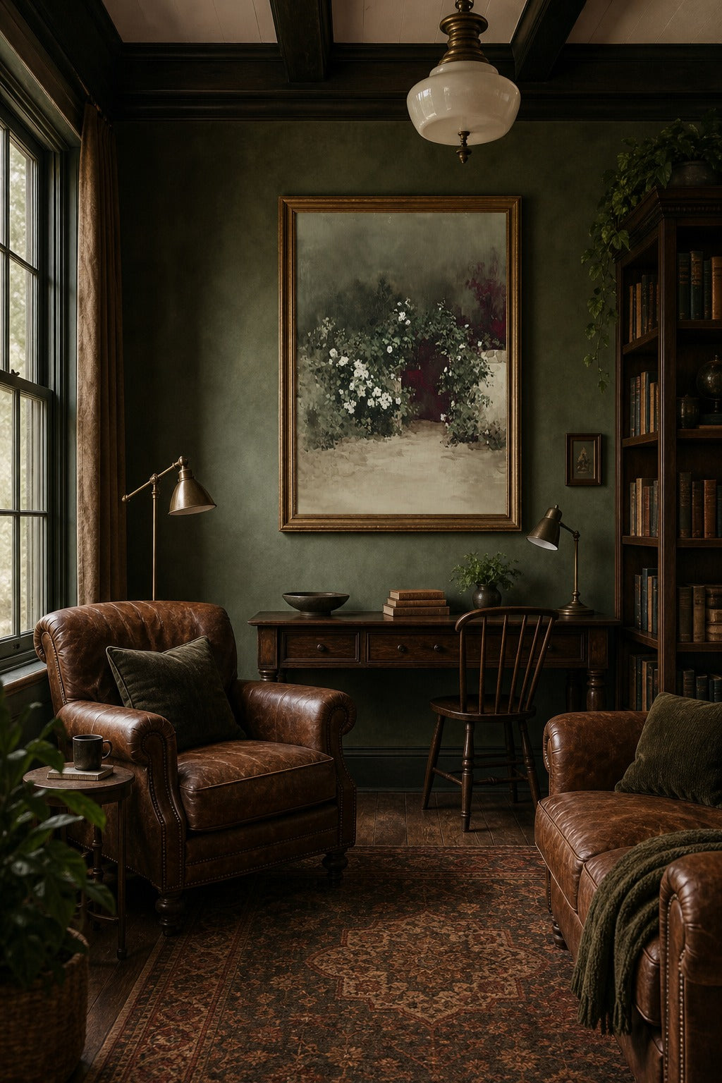 Garden Gate art print displayed in a modern interior