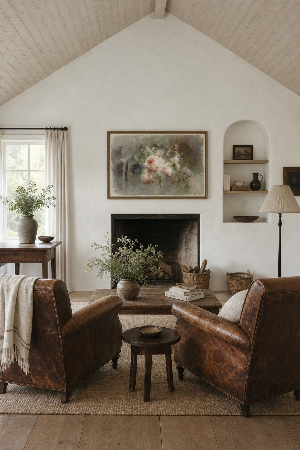 Garden Mist art print displayed in a modern interior
