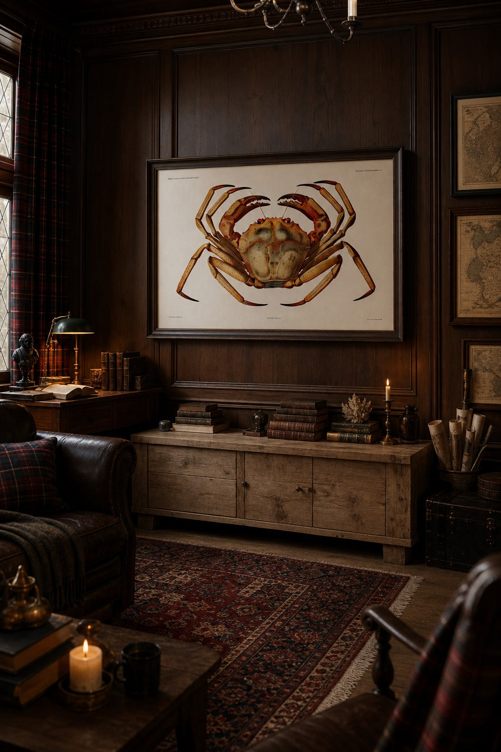 Geryon art print shown to scale on a wall